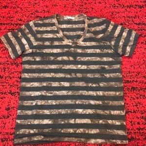 Mens Drift Away Striped V Neck Size Large